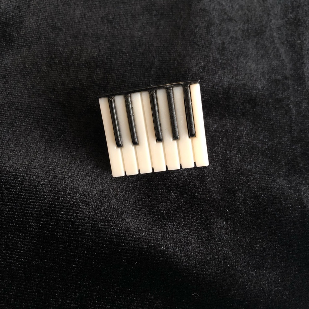 Ivory piano brooch